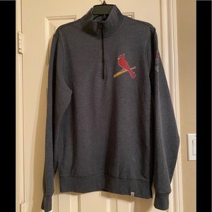 ⚾️47 SAINT LOUIS⚾️CARDINALS GRAY 1/4 zipper pullover. Like new! Oversized Small